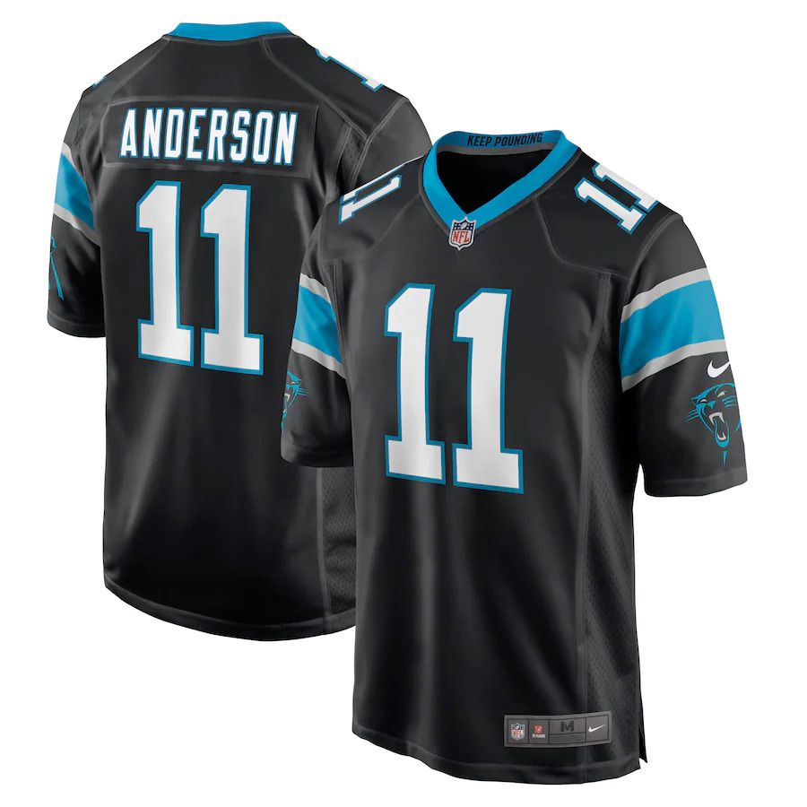 Men Carolina Panthers #11 Robby Anderson Nike Black Game NFL Jersey